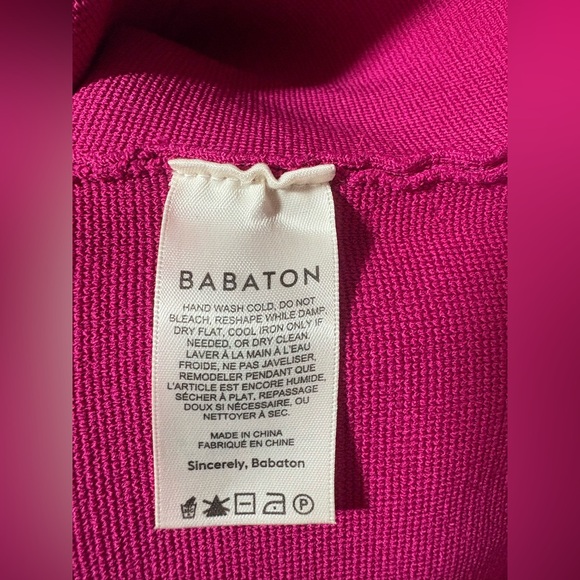 BABATON Granita Pink Sculpt Knit Mini Dress - Picture 7 of 8